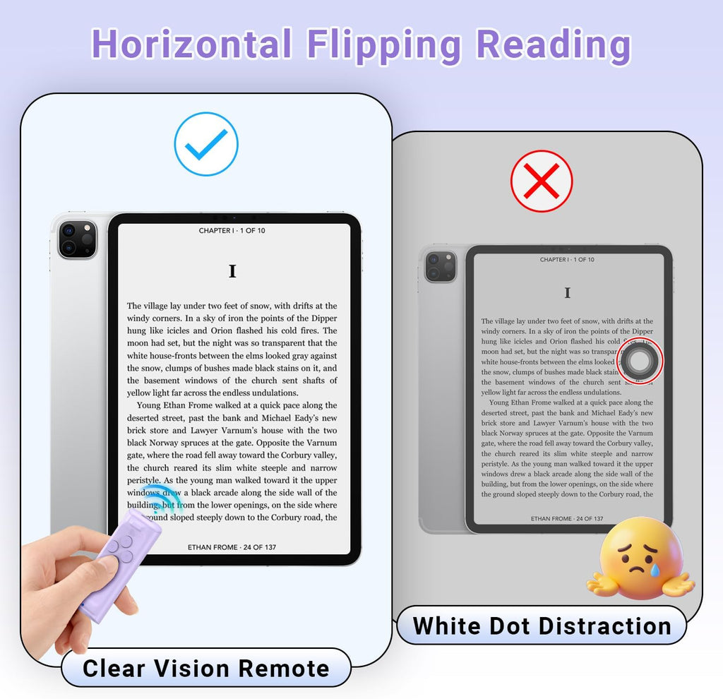 Remote Control Scrolling for Tiktok with Phone Stand,Page Turner for Kindle App E-Book,Bluetooth Camera Shutter Remote for Iphone, Android,Ios,Ipad,Tablet (Purple)