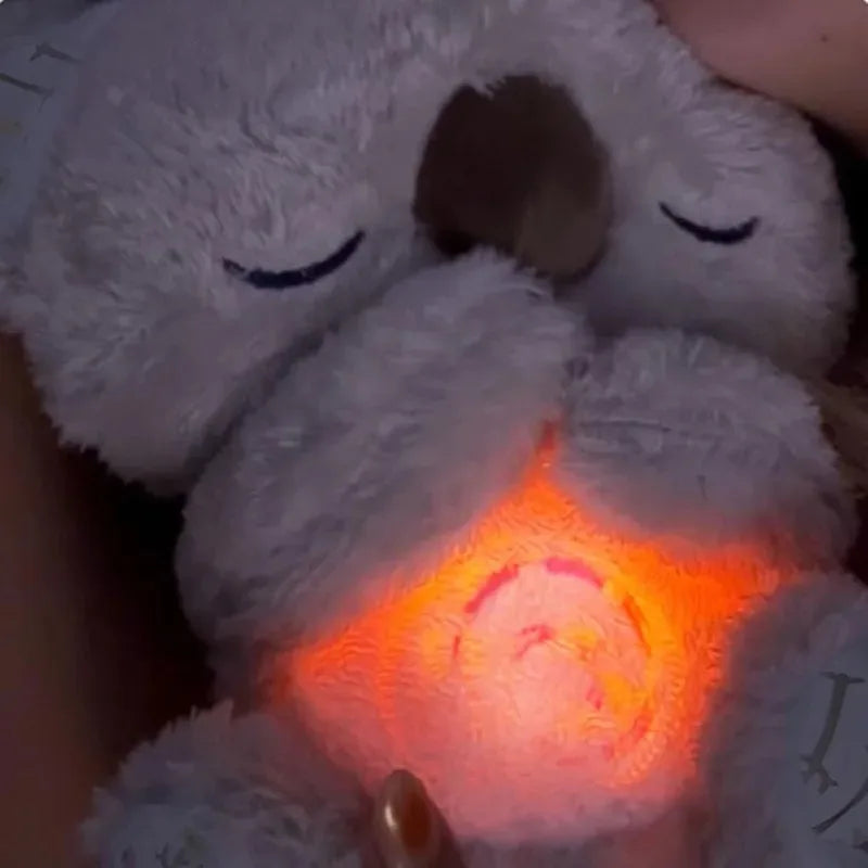 *Cuddly Koala Plush Sleep Aid with Soft Glow Night Light Calming Music and Simulated Breathing Comforting Bedtime Comfort Toys