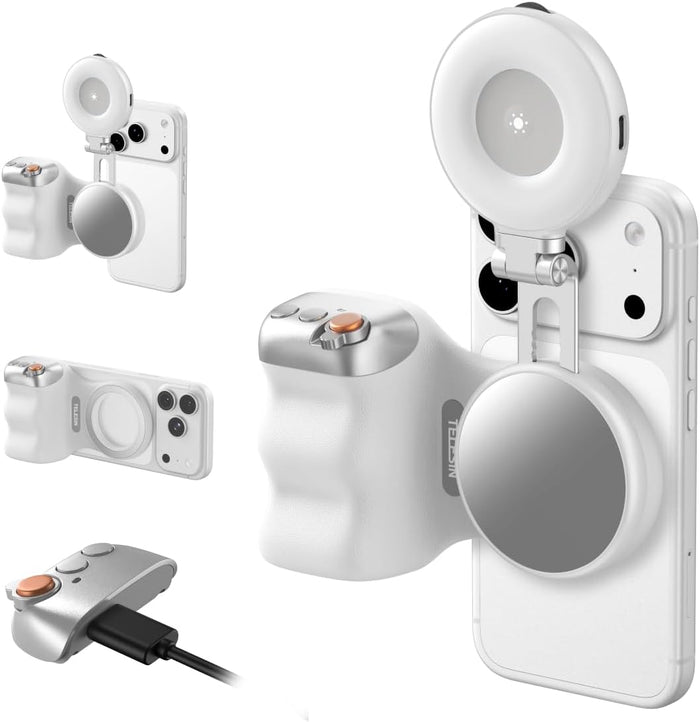 SnapGlow™ — Magnetic Camera Grip & Light