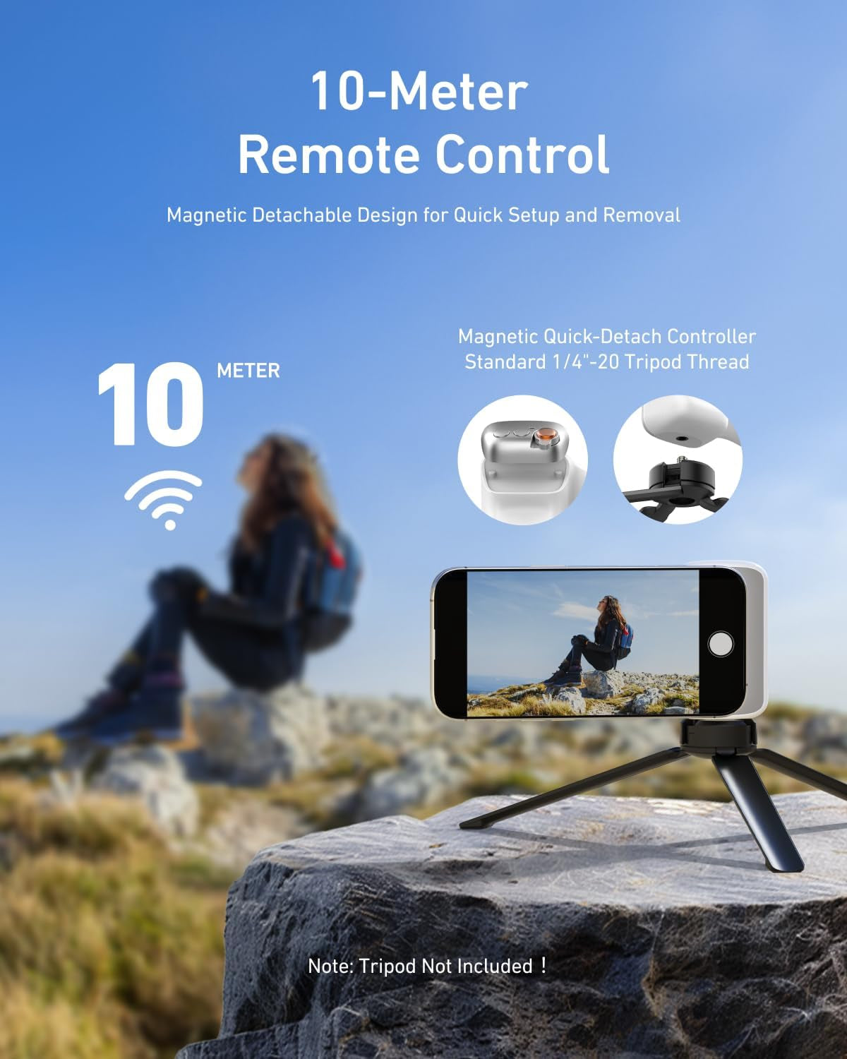 Magnetic Phone Camera Grip with C03 Magnetic Selfie Light Kit