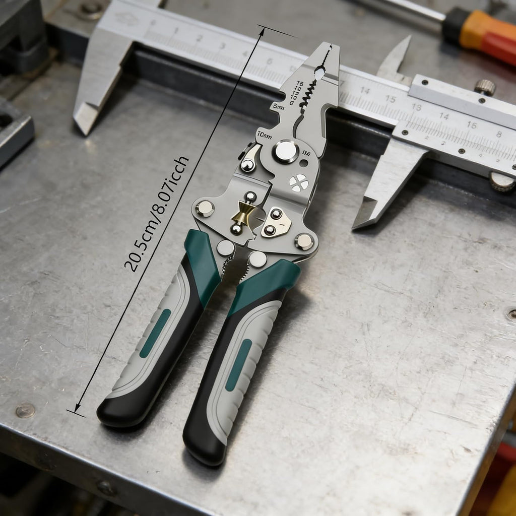 18 in 1 Heavy Duty Multi Tool Pliers, Folding Electrician Hand Tool with Non Slip Handle for Electrical Repair and DIY