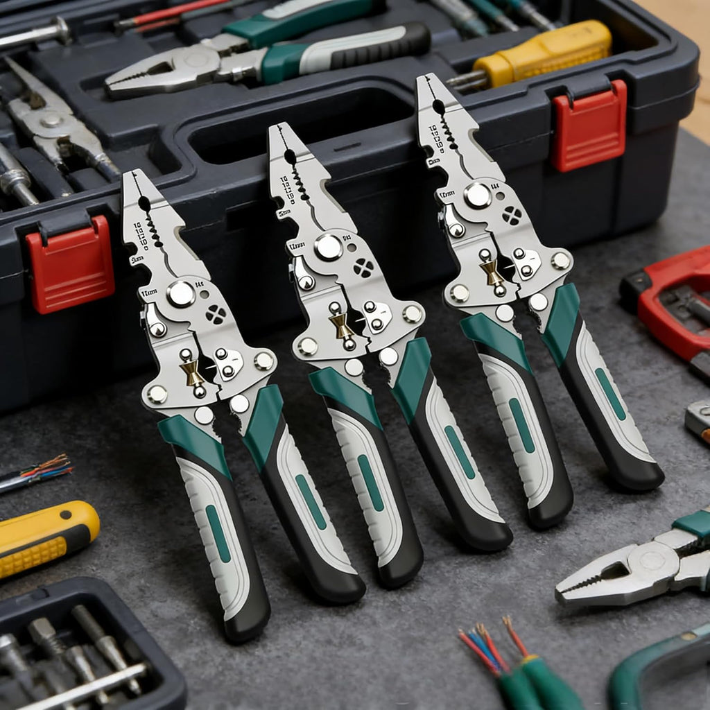 18 in 1 Heavy Duty Multi Tool Pliers, Folding Electrician Hand Tool with Non Slip Handle for Electrical Repair and DIY